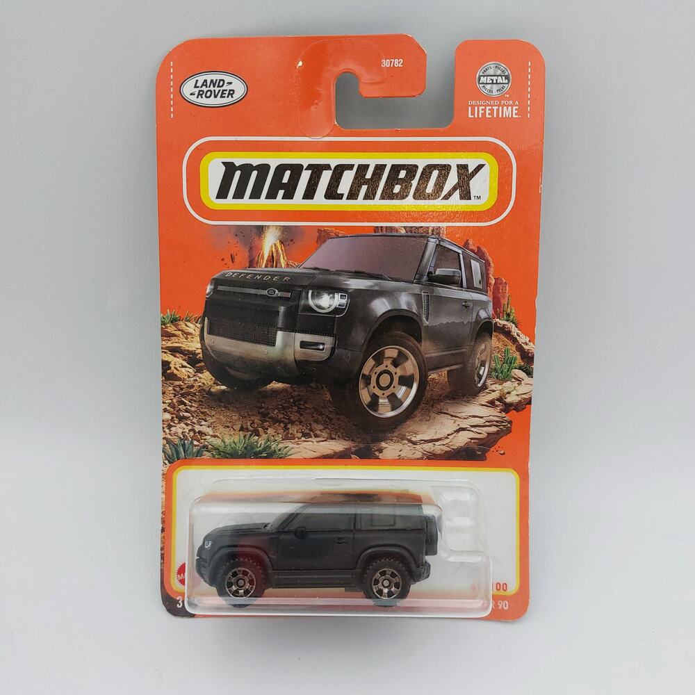 Matchbox 2020 Land Rover Defender 90 Matte Black Diecast Car 1:64 Scale #61/100